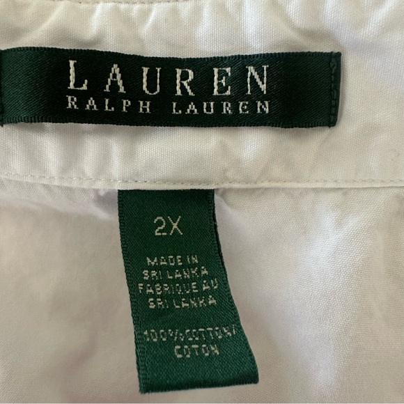 Ralph Lauren White Ruffled Blouse 100% Cotton - Picture 5 of 5